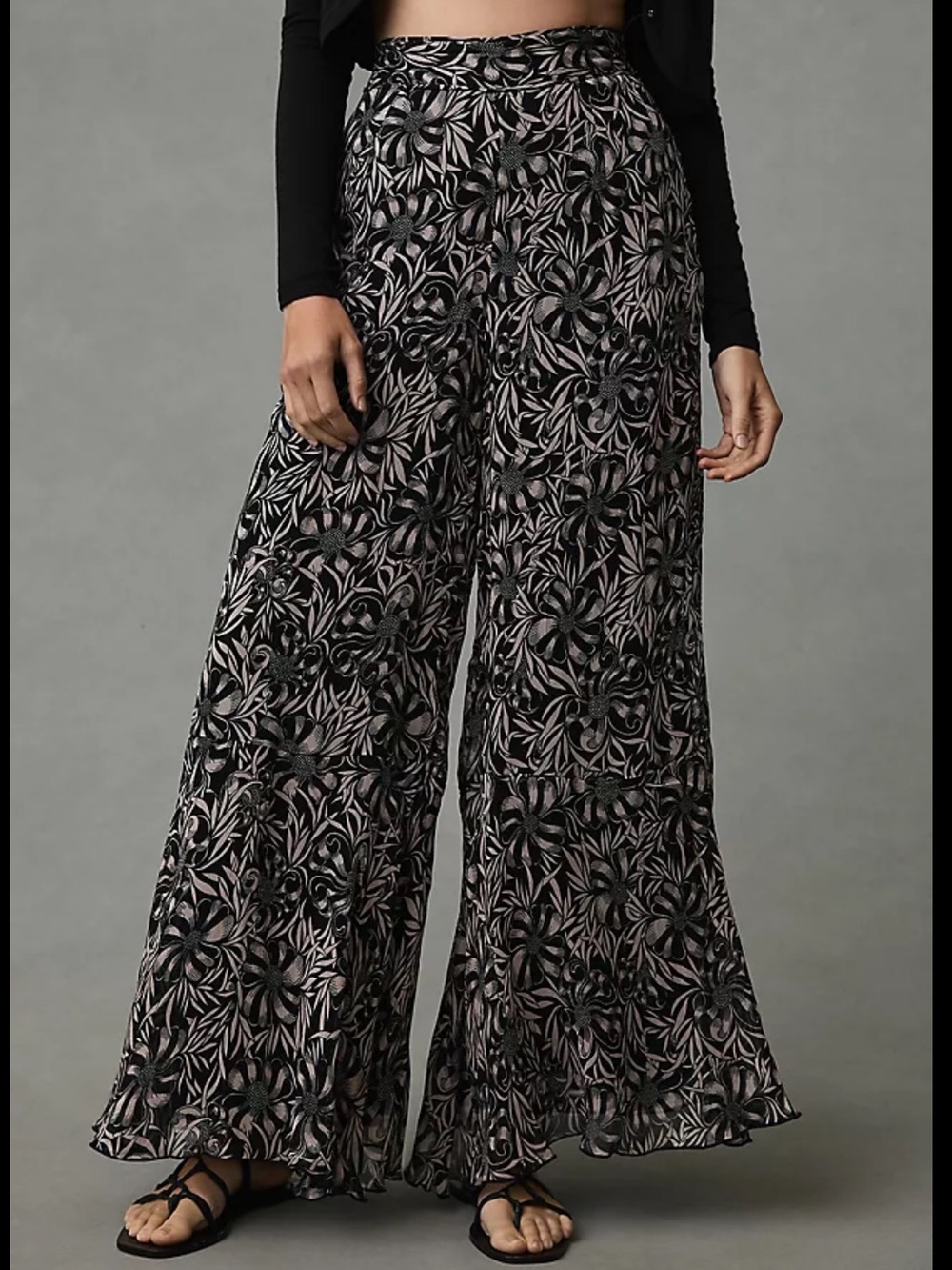 Florence Balducci Anthropologie Flowy Wide Leg Chiffon Pants Size 14